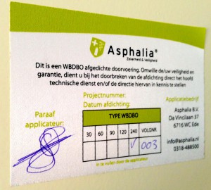 Keuringssticker Brandveiligpand.nl Branddeur